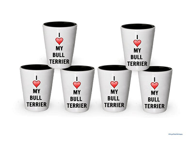 I love my Bull Terrier Shot Glass - Bull Terrier Lover gifts (6)