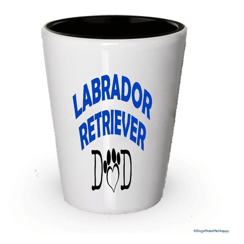 Labrador Retriever Dad and Mom Shot Glass - Gifts for Labrador Retriever Couple (1, Dad)