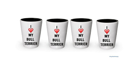 I love my Bull Terrier Shot Glass - Bull Terrier Lover gifts (6)